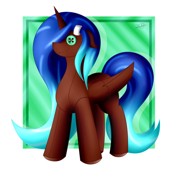 Size: 2073x2133 | Tagged: safe, artist:thebenalpha, derpibooru import, oc, oc:aine aisling, alicorn, original species, plush pony, pony, alicorn oc, horn, plushie, simple background, transparent background, wings