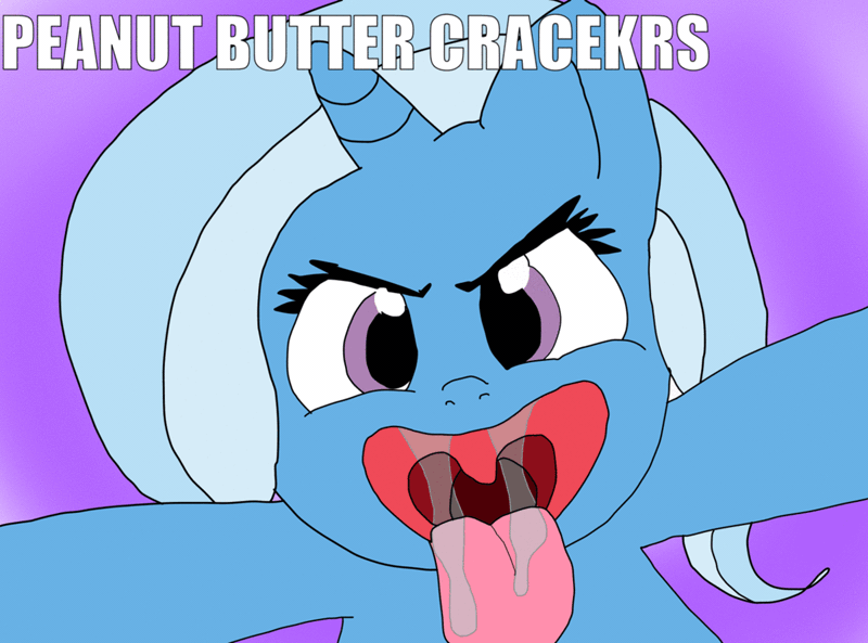 Size: 1200x889 | Tagged: suggestive, artist:edwardhamham, deleted from derpibooru, derpibooru import, edit, trixie, pony, unicorn, animated, drool, drool string, endosoma, esophagus, gullet, imminent vore, mawshot, misspelling, non-fatal vore, offscreen character, open mouth, oral invitation, pov, saliva puddle, salivating, seizure warning, slimy, taste buds, trixie predamoon, uvula, vore