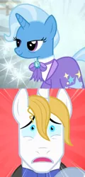 Size: 1036x2160 | Tagged: safe, derpibooru import, prince blueblood, trixie, the best night ever, the last problem, bluetrix, female, male, older, older trixie, shipping, shipping domino, straight