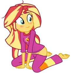 Size: 1102x1100 | Tagged: suggestive, artist:gmaplay, derpibooru import, sunset shimmer, equestria girls, equestria girls series, wake up!, spoiler:eqg series (season 2), bunset shimmer, butt, partial nudity, solo