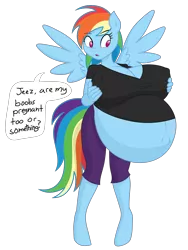 Size: 3000x4000 | Tagged: anthro, artist:funble, artist:thenypod4, belly, belly button, big belly, big breasts, breasts, busty rainbow dash, derpibooru import, hands on breasts, high res, huge belly, huge breasts, hyper, hyper belly, hyper pregnancy, impossibly large belly, outie belly button, preggo dash, pregnant, rainbow dash, simple background, suggestive, transparent background, unguligrade anthro