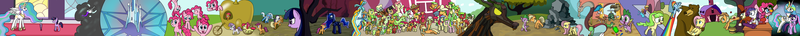 Size: 17818x800 | Tagged: safe, artist:greeny-nyte, derpibooru import, angel bunny, apple bloom, apple brown betty, apple bumpkin, apple cinnamon, apple cobbler, apple crumble, apple dumpling, apple fritter, apple honey, apple leaves, apple mint, apple rose, apple split, apple squash, apple strudel, apple tarty, apple top, applejack, aunt orange, auntie applesauce, babs seed, big macintosh, braeburn, bushel, candy apples, chickadee, florina tart, fluttershy, gala appleby, golden delicious, granny smith, gummy, half baked apple, harry, hayseed turnip truck, hoss, jonagold, king sombra, liberty belle, marmalade jalapeno popette, minty apple, mosely orange, ms. harshwhinny, ms. peachbottom, opalescence, owlowiscious, perfect pie, pink lady, princess celestia, princess luna, rainbow dash, rarity, red delicious, red gala, red june, scootaloo, spike, sweet tooth, sweetie belle, tank, trixie, twilight sparkle, twilight sparkle (alicorn), uncle orange, wensley, winona, alicorn, pony, timber wolf, apple family reunion, games ponies play, just for sidekicks, keep calm and flutter on, magic duel, magical mystery cure, one bad apple, season 3, sleepless in ponyville, spike at your service, the crystal empire, too many pinkie pies, wonderbolts academy, absurd resolution, apple family member, crystal empire, cutie mark crusaders, female, male, mare, princess, shipping, straight, the oranges