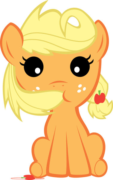 Size: 11927x18940 | Tagged: safe, artist:iamadinosaurrarrr, derpibooru import, applejack, pony, absurd resolution, baby, baby pony, babyjack, cute, female, filly, foal, nom, silly, silly pony, simple background, transparent background, vector, younger