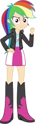 Size: 5000x16169 | Tagged: safe, artist:sebisscout1997, derpibooru import, edit, rainbow dash, sunset shimmer, equestria girls, absurd resolution, clothes, clothes swap, female, jacket, leather jacket, simple background, solo, transparent background, vector