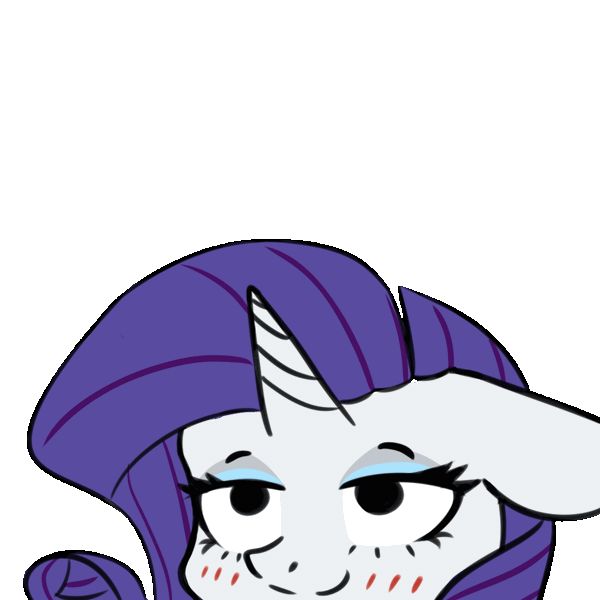 Size: 1109x1109 | Tagged: safe, artist:artiks, part of a set, rarity, pony, unicorn, animated, bouncing, cute, female, floppy ears, gif, mare, seizure warning, simple background, smiling, solo, transparent background