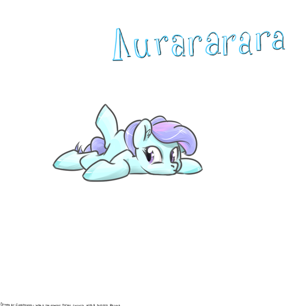 Size: 1000x1000 | Tagged: safe, artist:compound lift, artist:compoundlift, oc, oc:aurora, unofficial characters only, earth pony, pony, ear fluff, female, mare, prone, simple background, solo, white background