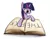Size: 451x348 | Tagged: artist needed, source needed, safe, twilight sparkle, unicorn, book, featured image, implied vulgar, png, reaction image, simple background, smol, unicorn twilight, white background