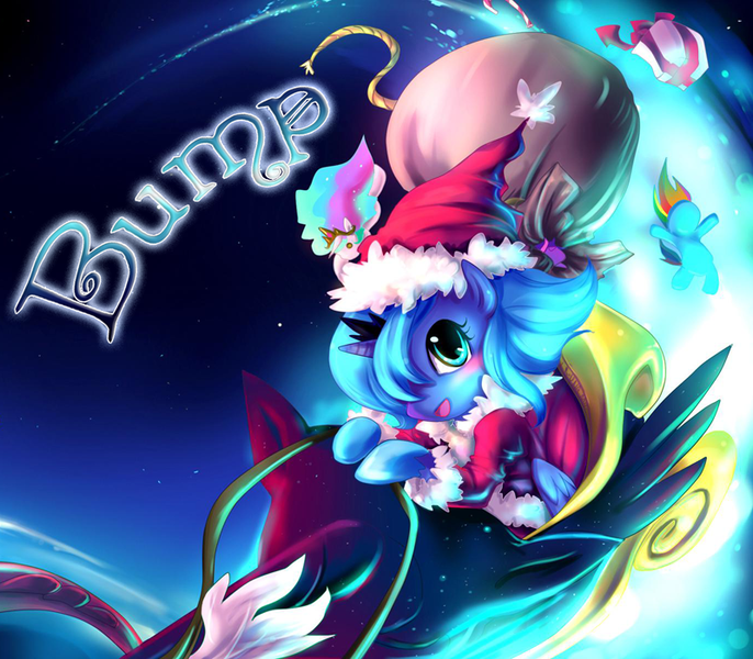 Size: 800x700 | Tagged: safe, anonymous editor, artist:bakki, edit, princess celestia, princess luna, rainbow dash, alicorn, pony, bump, christmas, clothes, costume, cute, female, filly, flying, hat, holiday, mare, plushie, png, present, santa claus, santa costume, santa hat, santa woona, sleigh, woona, younger