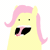 Size: 640x640 | Tagged: safe, artist:2merr, fluttershy, pinkie pie, pony, /mlp/, animated, chewing, cursed image, dot eyes, drawn on phone, drawthread, eating, female, food, gif, gum, open mouth, requested art, simple background, solo focus, wat, white background