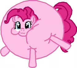 Size: 374x332 | Tagged: safe, artist:drypony198, derpibooru import, pinkie pie, spike at your service, balloonie pie, female, image, inflation, png, simple background, solo, transparent background