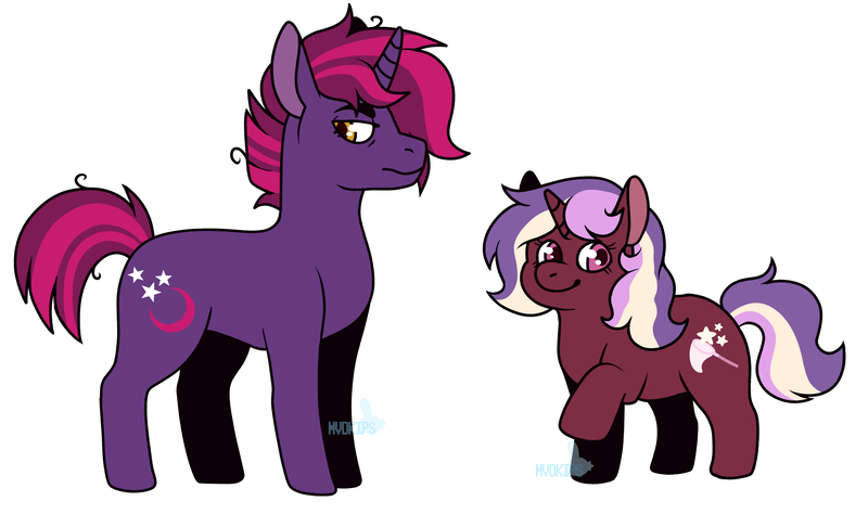 Size: 3700x2192 | Tagged: safe, artist:mvdkips, derpibooru import, tempest shadow, twilight sparkle, oc, oc:astral night, oc:star catcher, pony, unicorn, female, image, jpeg, lesbian, male, mare, shipping, stallion, tempestlight