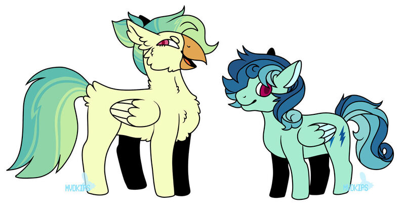 Size: 1280x677 | Tagged: safe, artist:mvdkips, derpibooru import, oc, oc:blue streak, oc:privateer, hybrid, pegasus, pony, image, jpeg