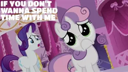 Size: 1920x1080 | Tagged: safe, derpibooru import, edit, edited screencap, editor:quoterific, screencap, rarity, sweetie belle, pony, unicorn, sisterhooves social, female, filly, image, jpeg, siblings, sisters