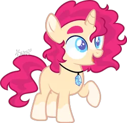 Size: 1214x1177 | Tagged: safe, artist:kurosawakuro, derpibooru import, pony, unicorn, female, filly, image, offspring, parent:pinkie pie, parent:sunburst, parents:pinkieburst, png, simple background, solo, transparent background