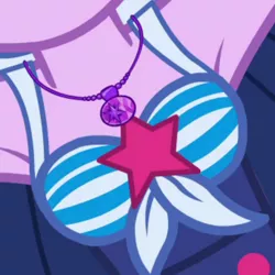 Size: 1920x1920 | Tagged: safe, derpibooru import, screencap, sci-twi, twilight sparkle, equestria girls, equestria girls series, forgotten friendship, armpits, beach, boobshot, breasts, clothes, cropped, geode of telekinesis, image, jewelry, jpeg, magical geodes, necklace, sleeveless, swimsuit