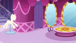 Size: 1280x720 | Tagged: safe, derpibooru import, screencap, a-dressing memories, spoiler:a-dressing memories, 1000 hours in ms paint, background, carousel boutique, image, liminal space, mannequin, mirror, no pony, png, scenic ponyville