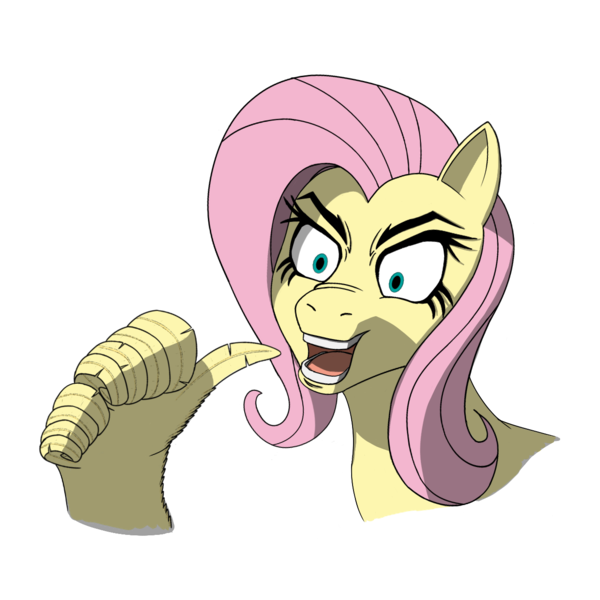 Size: 1290x1290 | Tagged: safe, artist:f0f0r3, derpibooru import, fluttershy, dio brando, image, it was me dio, it was me fluttershy, jojo, jojo reference, jojo's bizarre adventure, kono dio da, kono flutter da, meme, png, simple background, solo, teeth, transparent background