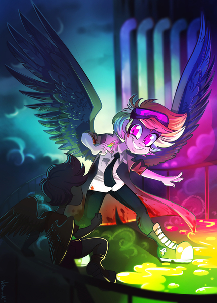 mlp rainbow dash and scootaloo human