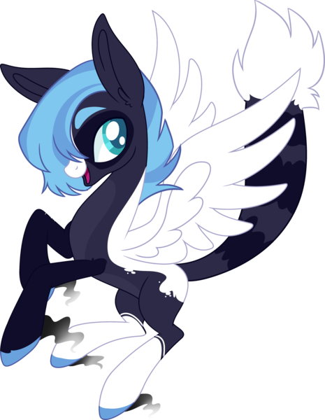 Size: 4131x5330 | Tagged: safe, artist:kurosawakuro, derpibooru import, oc, hybrid, female, image, interspecies offspring, offspring, parent:discord, parent:princess luna, parents:lunacord, png, simple background, solo, transparent background