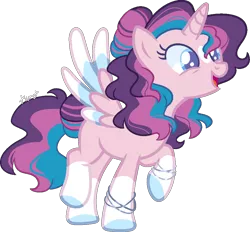 Size: 963x895 | Tagged: safe, artist:kurosawakuro, derpibooru import, alicorn, pony, female, image, mare, parents:shininglestia, png, simple background, solo, transparent background, two toned wings, wings