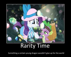 Size: 1075x860 | Tagged: safe, artist:thejboy88, derpibooru import, edit, edited screencap, screencap, rarity, spike, dragon dropped, female, image, male, motivational poster, png, shipping, sparity, straight