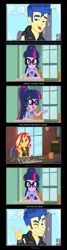 Size: 1072x3989 | Tagged: safe, artist:thejboy88, derpibooru import, edit, edited screencap, screencap, flash sentry, sci-twi, sunset shimmer, twilight sparkle, best trends forever, equestria girls, equestria girls series, super squad goals, comic, image, png, screencap comic