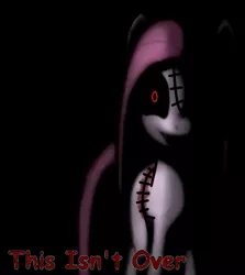 Size: 509x571 | Tagged: grimdark, artist:aerostheunsure, derpibooru import, edit, editor:pagiepoppie12345, pinkie pie, earth pony, pony, luna game, .exe, blood, evil, evil pinkie pie, image, looking at you, nightmare fuel, pinkamena diane pie, png, red eyes, smiling, stitches, zalgo, zalgo pie