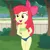 Size: 1080x1080 | Tagged: suggestive, banned from derpibooru, edit, edited screencap, screencap, apple bloom, equestria girls, equestria girls series, holidays unwrapped, spoiler:eqg series (season 2), adorabloom, apple bloom's bow, belly button, bow, clothes, clothes edit, cute, female, hair bow, image, lolicon, panties, pants, png, short shirt, skimpy outfit, smiling, solo, the cider louse fools, thong, underage, underwear
