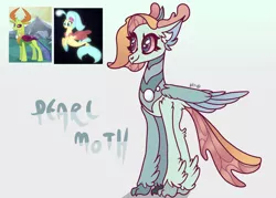 Size: 2293x1641 | Tagged: safe, artist:caramelbolt24, derpibooru import, princess skystar, thorax, oc, changedling, changeling, classical hippogriff, hippogriff, pony, seapony (g4), my little pony: the movie, abstract background, crack ship offspring, ear fluff, eyelashes, feathered fetlocks, female, image, jpeg, king thorax, male, screencap reference, signature, smiling