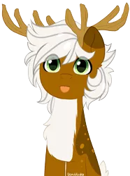 Size: 1187x1599 | Tagged: safe, artist:cottonsweets, derpibooru import, oc, oc:sirpsychojr, deer, :p, cute, image, male, png, solo, tongue out
