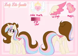 Size: 1280x915 | Tagged: safe, artist:ladylullabystar, derpibooru import, oc, oc:lita sparkle, alicorn, pony, female, image, jpeg, mare, reference sheet, solo, two toned wings, wings