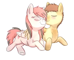 Size: 1768x1432 | Tagged: safe, artist:foxhatart, derpibooru import, oc, oc:lolly, oc:mocha, unofficial characters only, pegasus, pony, female, glasses, image, lying down, male, mare, png, prone, simple background, stallion, transparent background