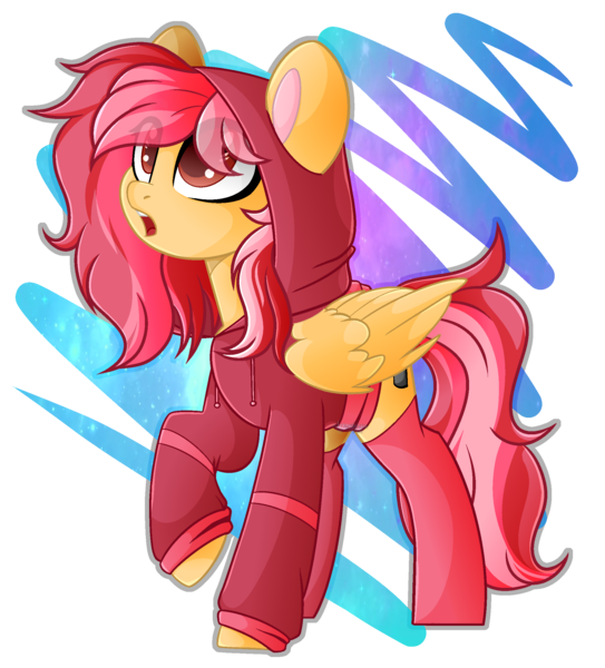 Size: 2088x2308 | Tagged: safe, artist:angel_animotr, derpibooru import, oc, oc:cotton seams, unofficial characters only, pegasus, pony, clothes, commission, hoodie, image, looking up, open mouth, partial background, png, simple background, socks, solo, transparent background, ych result