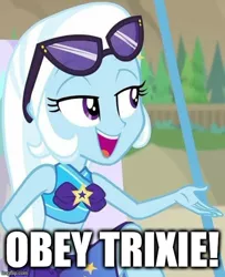 Size: 500x615 | Tagged: safe, derpibooru import, trixie, equestria girls, equestria girls series, forgotten friendship, caption, image, image macro, imgflip, jpeg, meme, text, trixie yells at everything