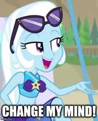 Size: 500x615 | Tagged: safe, derpibooru import, trixie, equestria girls, equestria girls series, forgotten friendship, caption, image, image macro, imgflip, jpeg, meme, text, trixie yells at everything