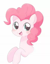 Size: 1604x2048 | Tagged: safe, artist:arrow__root, pinkie pie, earth pony, pony, blushing, bust, cute, diapinkes, female, happy, image, jpeg, mare, open mouth, simple background, smiling, solo, white background