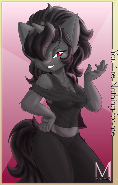 Size: 4096x6400 | Tagged: safe, artist:maximus, derpibooru import, oc, oc:ashley-, anthro, unicorn, image, png, solo