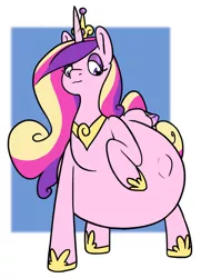 Size: 929x1280 | Tagged: safe, derpibooru import, princess cadance, alicorn, and that's how flurry heart was made, belly, big belly, huge belly, image, impossibly large belly, jpeg, pregnant