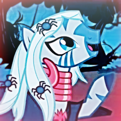 Size: 399x399 | Tagged: safe, derpibooru import, edit, screencap, zecora, spider, zebra, luna eclipsed, accessories, clothes, costume, cropped, cute, female, icon, image, looking offscreen, mare, nightmare night costume, open mouth, png, profile picture, raised hoof, smiling, solo, talking, zecorable