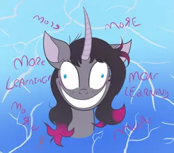 Size: 2245x1973 | Tagged: safe, artist:duragan, derpibooru import, oleander (tfh), twilight sparkle, unicorn, them's fightin' herds, broken, community related, creepy, creepy smile, dark magic, image, implied fred, insanity, magic, messy mane, png, shattered, smiling, snapped, talking to herself, twilight snapple