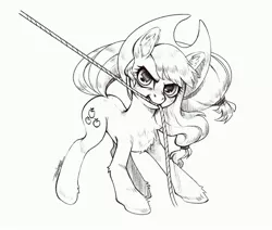 Size: 3781x3200 | Tagged: safe, artist:taytinabelle, applejack, earth pony, pony, action pose, black and white, chest fluff, digital art, ear fluff, female, grayscale, hat, image, jpeg, leg fluff, looking at you, mare, monochrome, pulling, rope, scrunchy face, simple background, sketch, solo, tug of war, unshorn fetlocks, white background