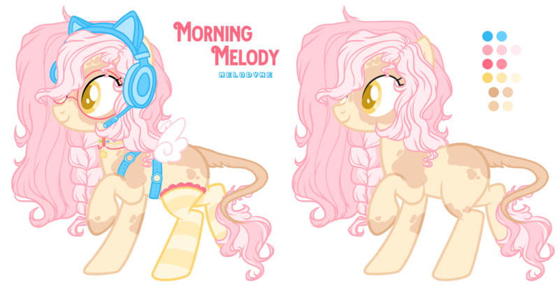 Size: 1600x815 | Tagged: safe, artist:sugarplanets, derpibooru import, oc, oc:morning melody, earth pony, pony, clothes, female, glasses, headphones, image, mare, png, socks, solo