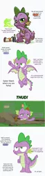 Size: 836x3196 | Tagged: safe, artist:cheezedoodle96, artist:dipi11, artist:gsphere, derpibooru import, editor:fluttershyisnot adoormat, spike, dragon, annoyed, fire, fire breath, flying, grass, ground, image, jpeg, meme, wings