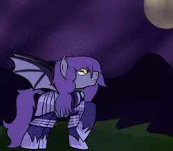 Size: 1280x1120 | Tagged: safe, artist:cybermagus, derpibooru import, oc, oc:amelia, bat pony, pony, ask the lunar general, female, image, mare, night, png, solo