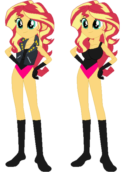 Size: 3072x4108 | Tagged: suggestive, artist:i♡thedazzlings1290, derpibooru import, sunset shimmer, human, equestria girls, 1000 hours in ms paint, breasts, busty sunset shimmer, clothes, female, image, png, self paradox, simple background, socks, stupid sexy sunset shimmer, vector, white background