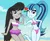 Size: 1280x1059 | Tagged: suggestive, artist:3d4d, artist:hasbroplz, artist:kingdark0001, artist:ponyalfonso, derpibooru import, octavia melody, sonata dusk, human, equestria girls, beach, belly button, bikini, bikini bottom, bikini top, clothes, duo, duo female, female, heart, image, jpeg, looking at you, one eye closed, standing, standing on one leg, swimsuit, teeth, wink, winking at you