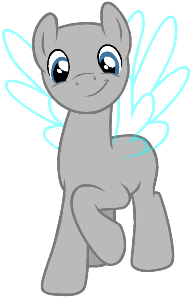 Size: 685x1055 | Tagged: safe, artist:shiibases, derpibooru import, oc, unofficial characters only, pegasus, pony, bald, base, image, male, pegasus oc, png, raised hoof, simple background, smiling, stallion, transparent background, wings