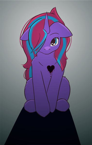 Size: 3801x6000 | Tagged: safe, artist:backgroundpony#f352, derpibooru import, unicorn, backlighting, image, looking at you, png, simple background, sitting