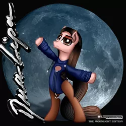 Size: 1500x1500 | Tagged: safe, artist:aldobronyjdc, derpibooru import, ponified, earth pony, pony, album cover, arms wide open, clothes, digital art, dua lipa, female, future nostalgia, image, looking at you, moon, png, ponified album cover, simple background, solo, solo female, standing up