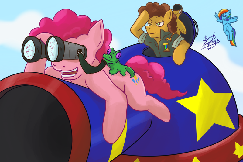 Size: 1772x1181 | Tagged: safe, derpibooru import, boneless, cheese sandwich, gummy, pinkie pie, earth pony, pegasus, pony, cheesepie, female, image, male, party tank, png, shipping, straight